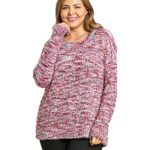 Umgee Multicolor Knit Sweater | Size L | Cozy Oversized FallFashion Y2KStyle